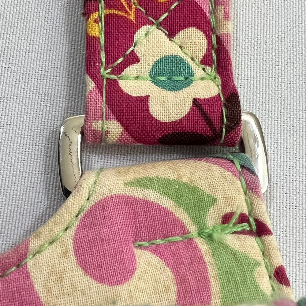 Vera Bradley Tutti Frutti Mailbag Crossbody Bag Quilted Green Pink Paisley - Picture 15 of 15